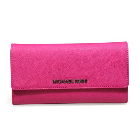 michael kors jet set travel wallet raspberry|michael kors dark cherry wallet.